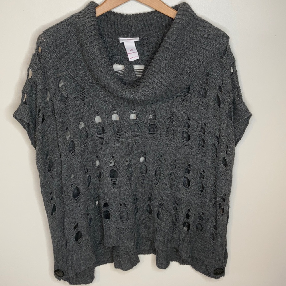 LOOP 18 Cowl Neck Poncho Sweater
